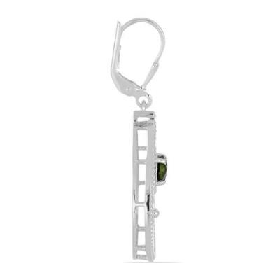 BUY 925 STERLING SILVER CHROME DIOPSIDE GEMSTONE FANCY EARRINGS – WHOLESALE